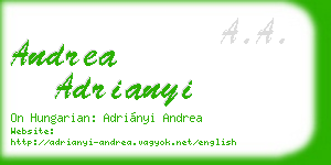 andrea adrianyi business card